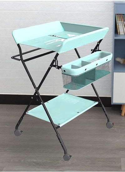 Buy Foldable Baby Changing Table With Wheels And Storage Bag in Saudi Arabia