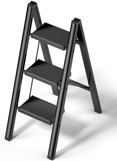 Buy Household 3 Step Portable Folding Ladder in UAE