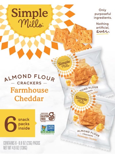 اشتري Almond Flour Crackers Farmhouse Cheddar 6 Packs 0.8 oz (23 g) Each في الامارات