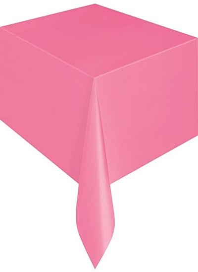 Buy Disposable Plastic Tablecloth Pink 137X183 cm in Saudi Arabia