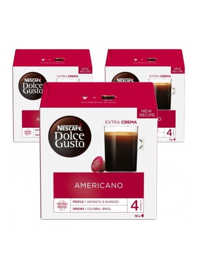 Buy Americano 16 Coffee Capsules 136g Pack of 3 in UAE