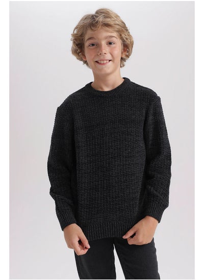 اشتري Boy Tricot Regular Fit Crew Neck Long Sleeve Pullover في مصر