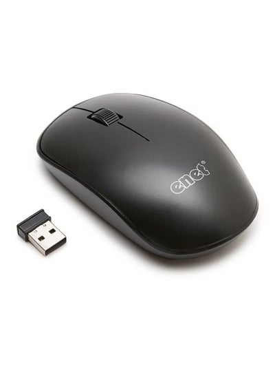 Buy Wireless Optical Mouse Black 2.4 GHz 1600 DPI in UAE