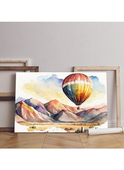 Buy Home Gallery illustration hot air balloon ride scenic landscapes Printed canvas wall art in Egypt