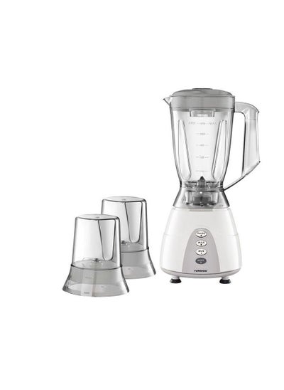 Buy TORNADO Electric Blender 500 Watt, 1.5 Liter, 2 Mills, Gray MX5200/2-GRAY in Egypt