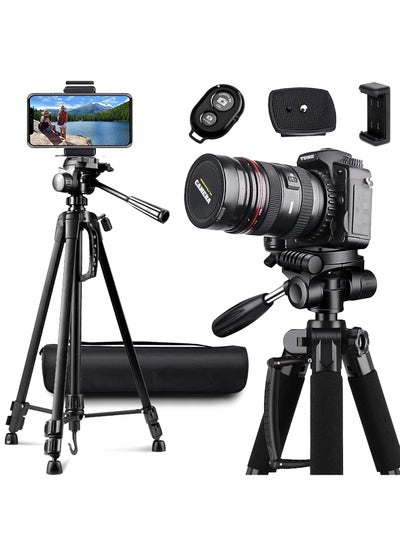 اشتري 360° Tripod For Mobile Phone Camera, 170 Cm Camera Stand With Carrying Bag, Wireless Remote Control And Mobile Phone Holder في الامارات