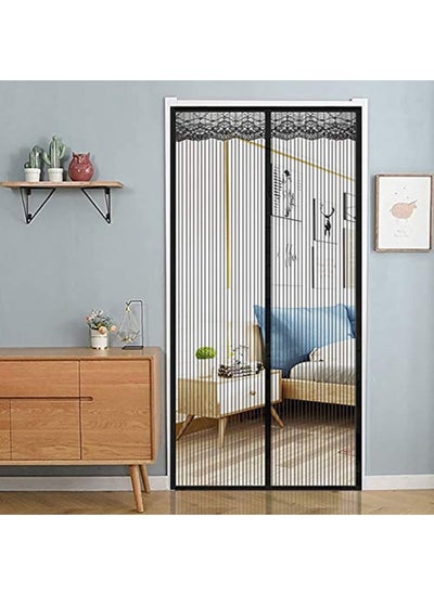 Buy Magnetic Fly Screen Door, Heavy-Duty Anti Mosquito Mesh No Gap, Super Quiet, No Drilling, Washable Mesh, Keep Fresh Air in & Bugs Out Balcony Sliding Living Room Children's Room 100*210cm in Saudi Arabia