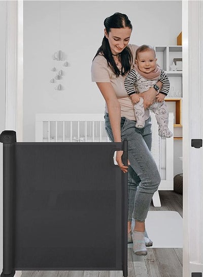 Buy Baybee Retractable Baby Safety Gate Baby Fence Barrier Pet Dog Gate with Expandable Kids Safety Gate in UAE