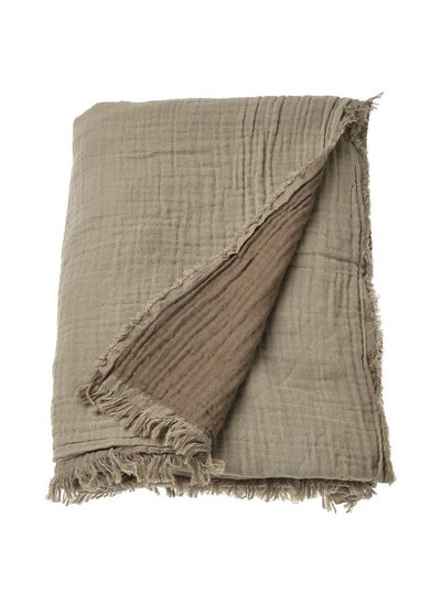 Buy Throw Light Grey Brown 150X200 Cm in Saudi Arabia