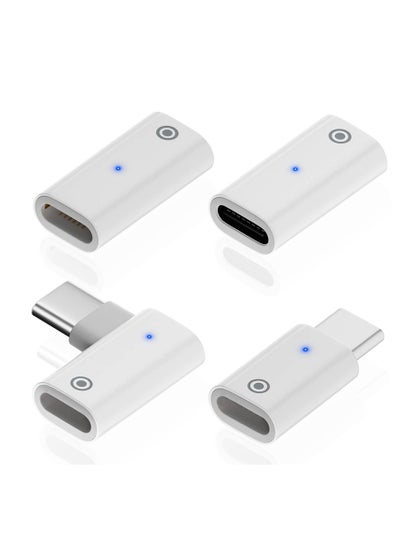 اشتري Charging Adapter Compatible with Apple Pencil 1st Generation, Light USB C Male to Gen Adapter, Female Charger Connector, Four Schemes (4 Pack) في الامارات