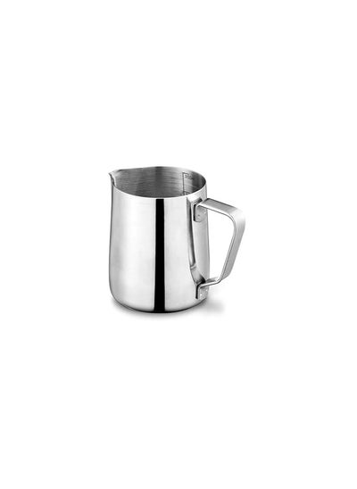 Buy Milk jug stainless steel milk pitcher, milk frothing jug for making coffee cappuccino (350ml) in Egypt