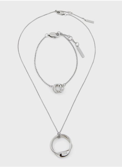 Buy Alexa Silver Layered Necklace in UAE