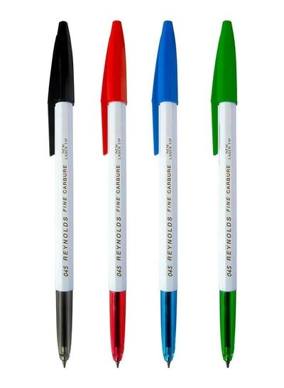 اشتري أقلام حبر جاف رينولدز 045 من 4 قطع  أزرق و أسود و أحمر و أخضر في مصر