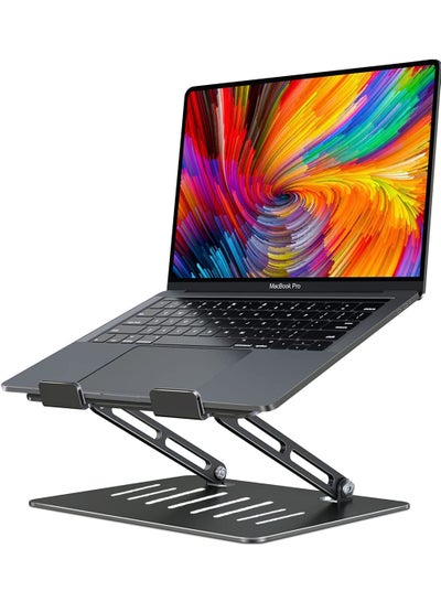 اشتري Foldable Laptop Stand for Desk Adjustable Height Ergonomic Computer Stand Aluminum Portable Laptop Stands Holder Riser for MacBook Air Pro All 10-16" Notebooks Laptops في السعودية