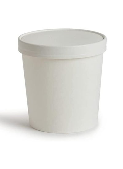 اشتري Ecoway Paper Disposable Cups Pack Of 25 Ice Cream Cup Without Lid Eco-Friendly Desert Bowls Hot Or Cold Food Cups, Tea Cup, Coffee Cup Biodegradable Party Supplies, Yogurt Take Outs, White في الامارات