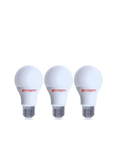 Buy ELSEWEDY Classic LED Bulb E27, 6500 Kelvin, 1150 Lumen (White, 12 Watt, 3 Pieces) in Egypt