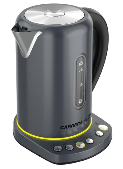 Buy Carrera Electric Kettle No 550-1.7L, 2400W, Stainless Steel Housing, Temperature Control, Keep Warm Function, Overheat Protection, LED Display, 360° Swivel Base in UAE