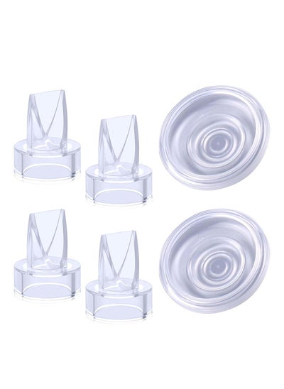 Buy Pack Of 4 Duckbill Valves And 2 Pack Of 2 Silicone Diaphragm Compatible with Wearable Breast Pump in Saudi Arabia