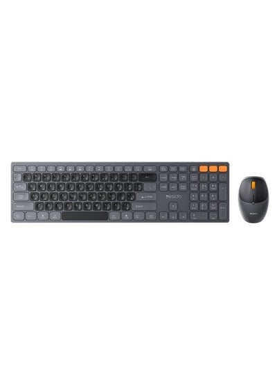 اشتري Yesido KB19 110 Buttons Built-in Drives 2.4G Mixed Color Wireless Keyboard And Mouse Set في الامارات