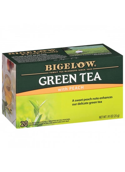 Buy Bigelow Green Tea w/ Peach Tea Bags, 20 ct in UAE