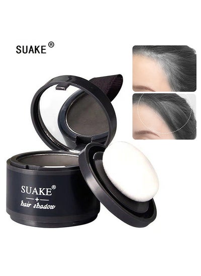 اشتري Hairline Powder Magical Instantly Hair Line Shadow Quick Cover Hair Root Concealer with Puff Touch Root Cover Up For Thinning Hair Waterproof - Black في الامارات