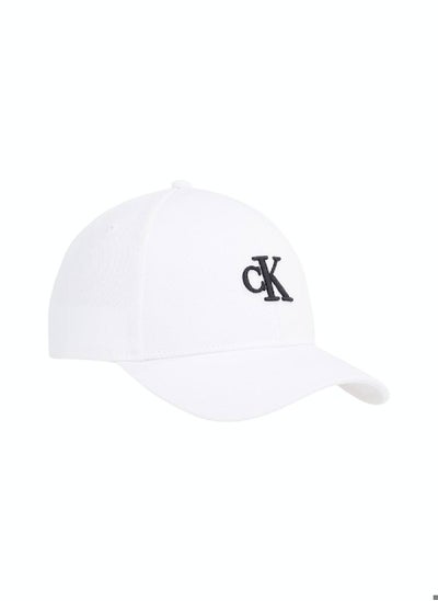 Buy Men's Twill Cap -  adjustable buckle fastening, White in Saudi Arabia