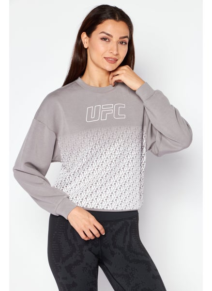 Buy Women Sportswear Fit Long Sleeves Training Sweatshirt, Grey in Saudi Arabia