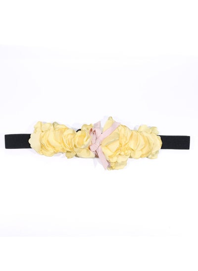 اشتري New Corset Elastic Elastic Elastic Womens Dress Decoration Fabric Flower Fashion Belt في الامارات