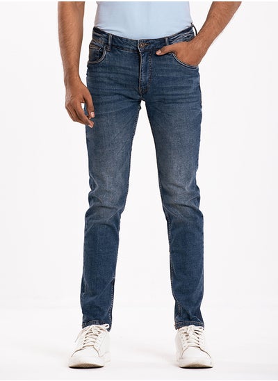 Buy COTTON INDIGO MIDWASH JEANS PANT in UAE