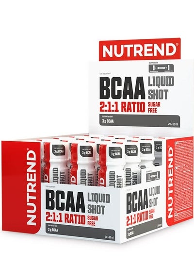 Buy BCAA Liquid Shot Sugar Free 60 ml x 20 Pcs in UAE