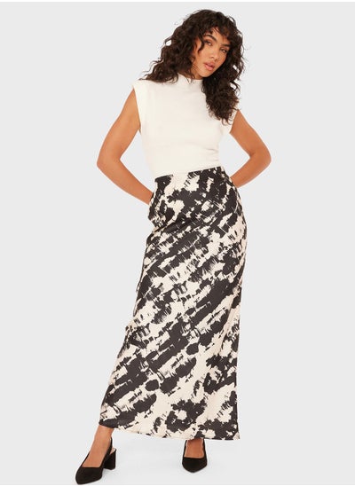 Buy High Waist Printed Skirt in Saudi Arabia