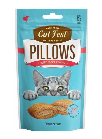 Buy Cat fest pillows with beef cream 30g in UAE