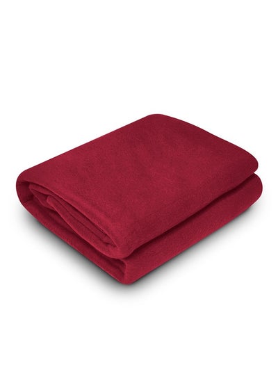 Buy Raymond Home Quilt Luxuriously Soft, Warm and Stylish Blanket for Ultimate Comfort Solid Slingle 240 GSM Flees - (220 x 130 CM) Marron in Saudi Arabia