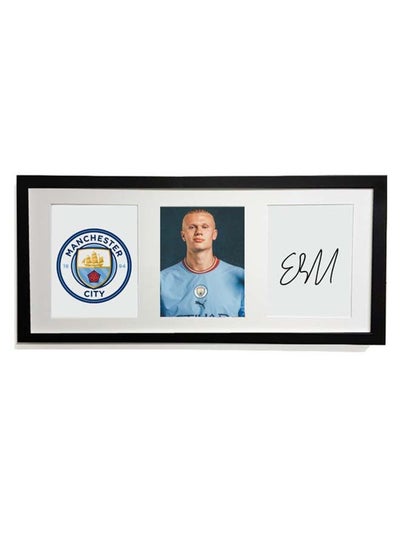 Buy Erling Haaland Autographed Poster With Frame 50x23 cm in UAE