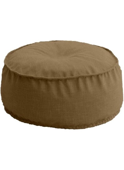 اشتري Linen Round Ottomans Floor Cushion 90X25 Camel Am.102060400160Pen في السعودية