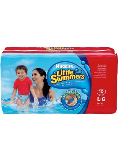 Buy Little Swimmers Diaper Large - 10 Count - 14+ Kg in Egypt