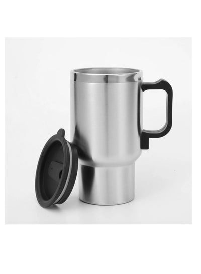 Buy Electric Travel Mug - Stainless Steel Heating Cup For Car - Portable Hot Water Bottle Electric Kettle And Thermal Milk Container in UAE