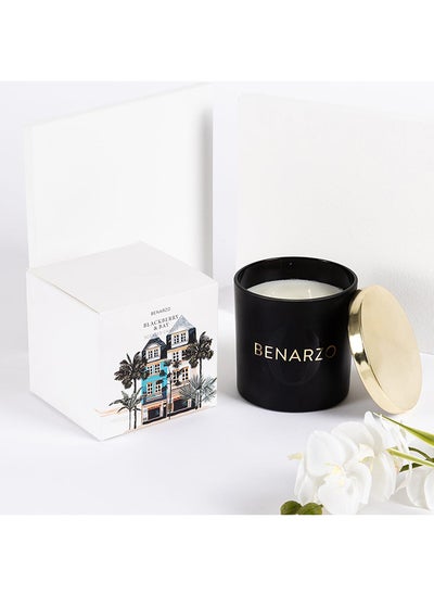 Buy Benarzo 35 hrs Blackberry & Bay Candle, White - 350g in UAE