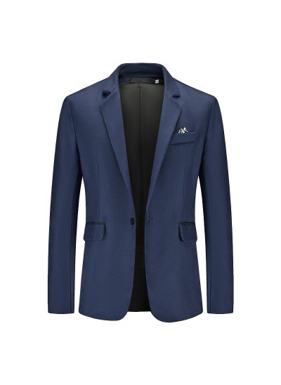 اشتري New Mens Loose Business Suit Casual Fashion BlazerNavy blue Navy blue في الامارات