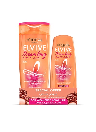 Buy Elvive Dream Long Shampoo 400ml, Conditioner 200ml For Weakned Long Hair in UAE