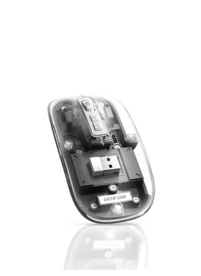 Buy Green Lion Transparent Mouse 2400DPI 400mAh- Gray in UAE