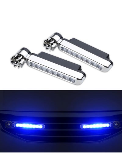 Buy Wind Power Daytime Running Light 1 Pair 8LEDs Car Universal Wind Energy Powered Daytime Running Light Auxiliary Lamp Automobile Decorative Lamp No Need External Power Supply-Blue in Saudi Arabia