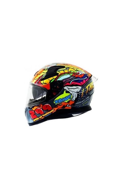 اشتري AXOR HELMETS APEX XBHP 299 D/V-E NYB/NEON YELLOW BLUE Size-S في الامارات