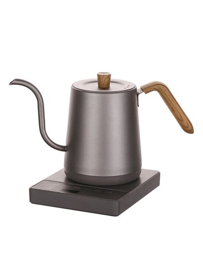 اشتري Temperature Control Electric Kettle, Pour Over Kettle with Stainless Steel Inner Lid, 1000W Rapid Heating Electric Boiler for Coffee Tea Brewing (Grey) في السعودية