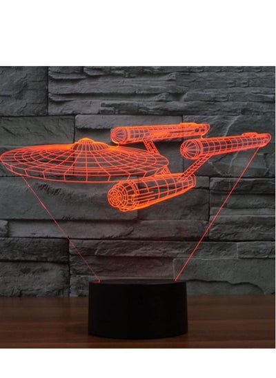 Buy Star Trek Battleship Style USB Charging 7/16 Colour Discoloration Originative Visual Stereo Lamp 3D Touch Switch Control LED Sluttish Desk Lamp Multicolor Night Light in UAE