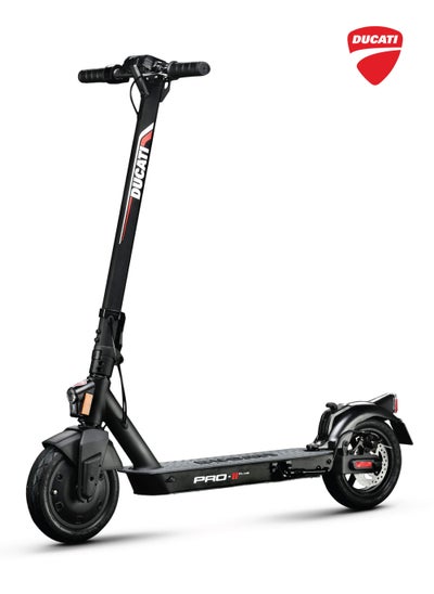 اشتري PRO-II Plus E-Scooter, Quick Charge 4Hrs, Light weight 15 Kg, Range of 25 Km, 10 inch Pneumatic Tubeless Tires, Foldable & Portable, App with Bluetooth, Black في الامارات