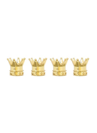 اشتري 4-Piece Crown Style Car Tire Valve Cap في السعودية