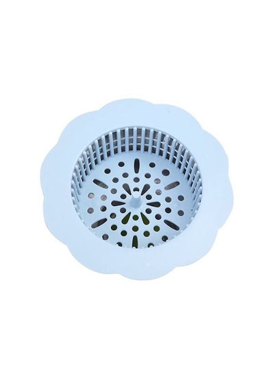 Buy Sink Strainer Flower Shape Anti Clogging Filter Drainer Basket Cover Waste Hair Stopper for Kitchen Bathroom Blue in UAE