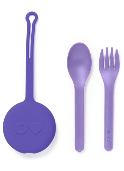 Buy 2-Piece Kids Utensils Set With Case in Saudi Arabia