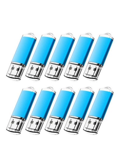 اشتري Flash Drive 8Gb 10 Pack Usb 2.0 Thumb Drive Capped Memory Stick Jump Drive Blue في الامارات